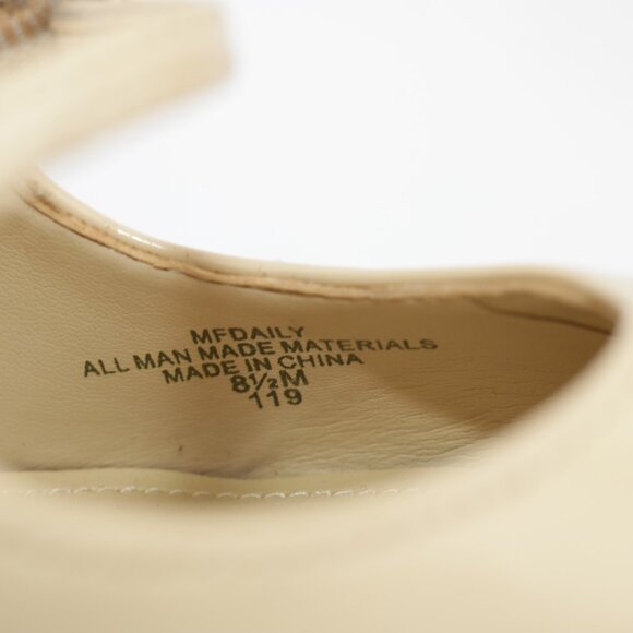 Marc Fisher Womens Daily Mary Jane Pump Size 8.5 Nude Tan Patent Heel Dress Shoe - Picture 10 of 13